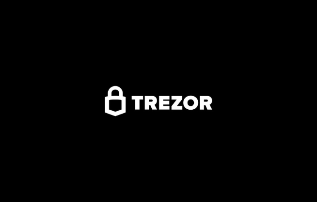 Trezor Logo on Black Background