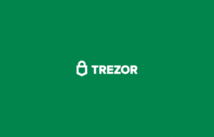 Trezor Logo on Green Background